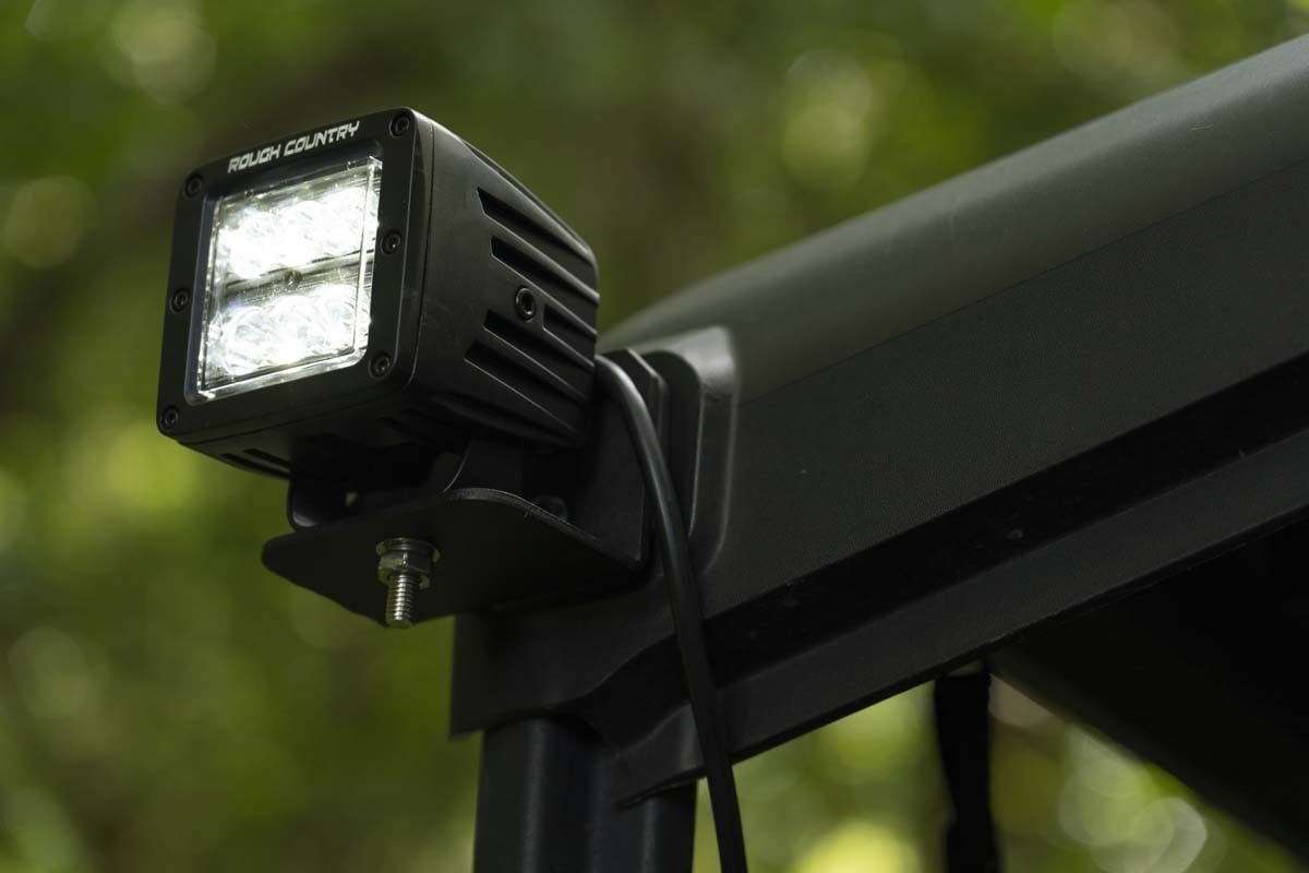 LED Light | Cab Mount | 2" Black Pair | Flood | Can-Am Defender HD 5/HD 8/HD 9/HD 10 - Image 2