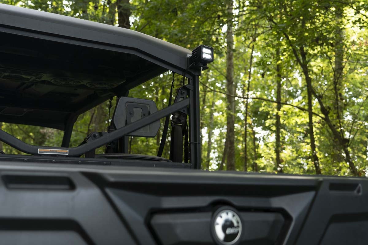 LED Light | Cab Mount | 2" Black Pair | Flood | Can-Am Defender HD 5/HD 8/HD 9/HD 10 - Image 4