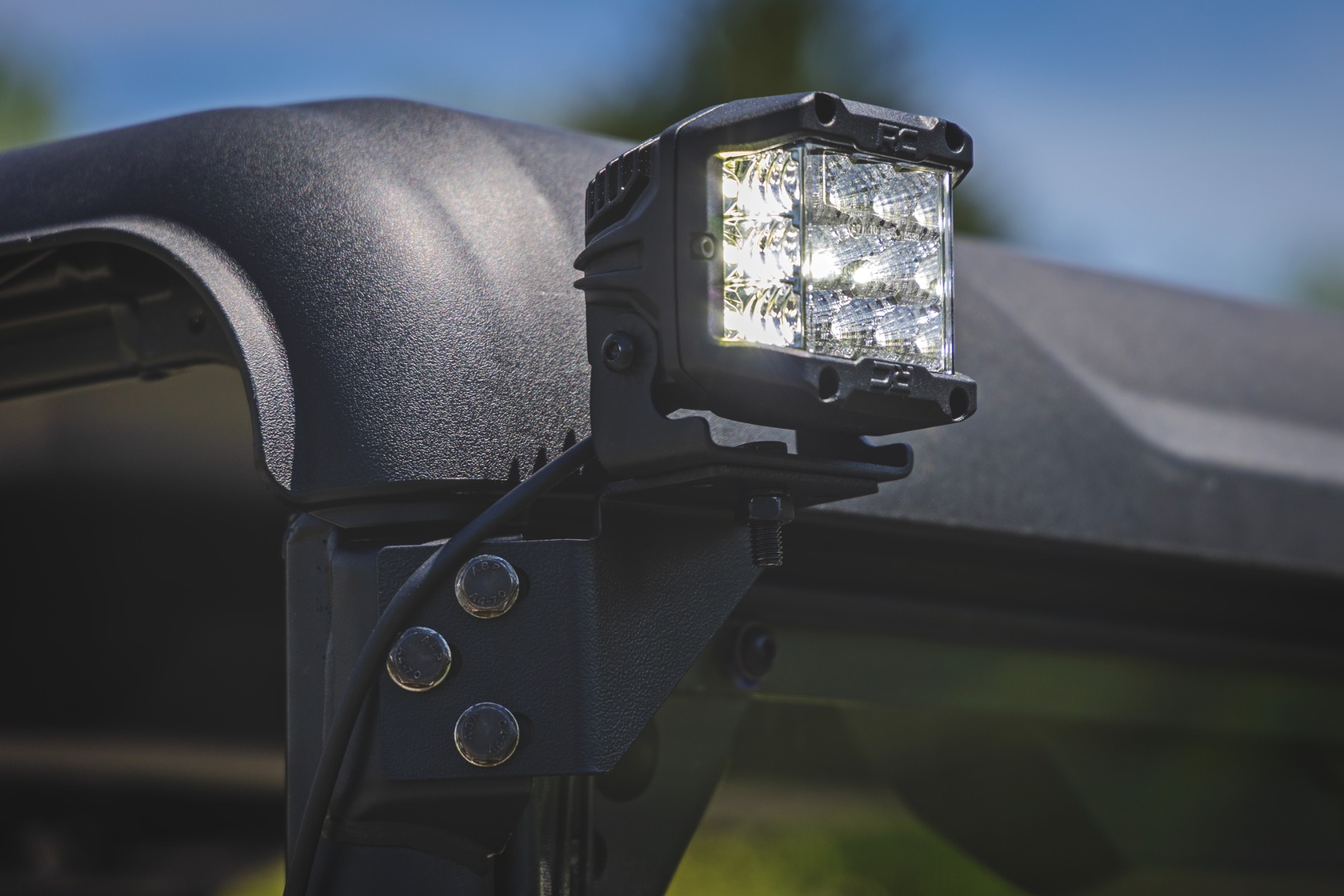 LED Light Kit | Rear Mount | 2" Black Pair | Amber DRL | CFMOTO UFORCE U10 Pro - Image 6