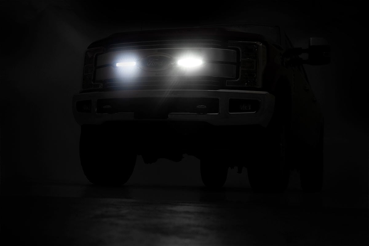 LED Light Kit | Grille Mount | 8" Black Pair | Ford F-250 Super Duty (17-19) - Image 4