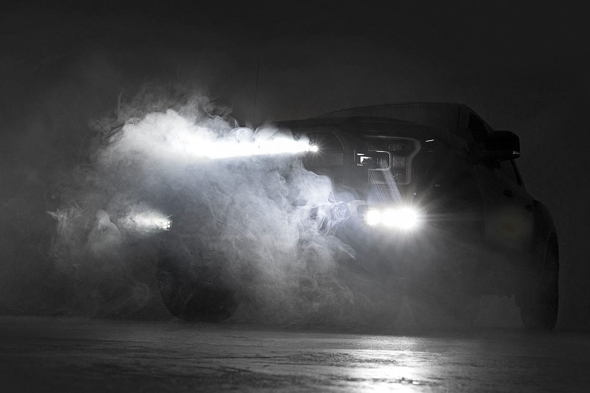 LED Light Kit | Fog Mount | Triple 2" Black Pair | Amber DRL | Ford Raptor (17-20) - Image 6