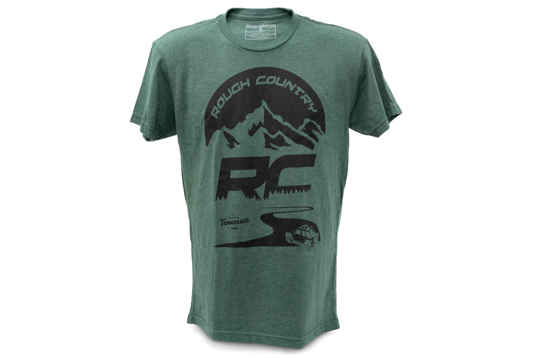 Rough Country T-Shirt | RC Mountains | Forest Green | LG
