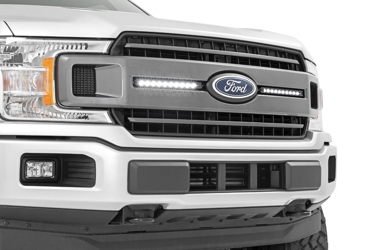 LED Light Kit | Grille Mount | 10" Black Slimline Pair | Ford F-150 (18-20) - Image 5