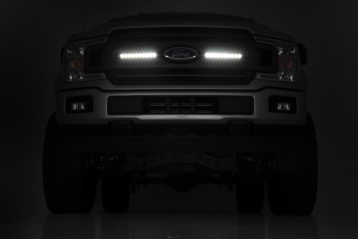 LED Light Kit | Grille Mount | 10" Black Slimline Pair | Ford F-150 (18-20) - Image 6