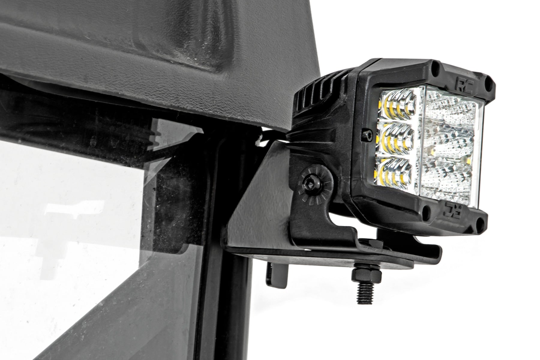 LED Light | RR Cage Mount | 2" Chrome Pair | Wide Angle | Polaris Ranger 1000/Ranger XP 900/1000 - Image 5