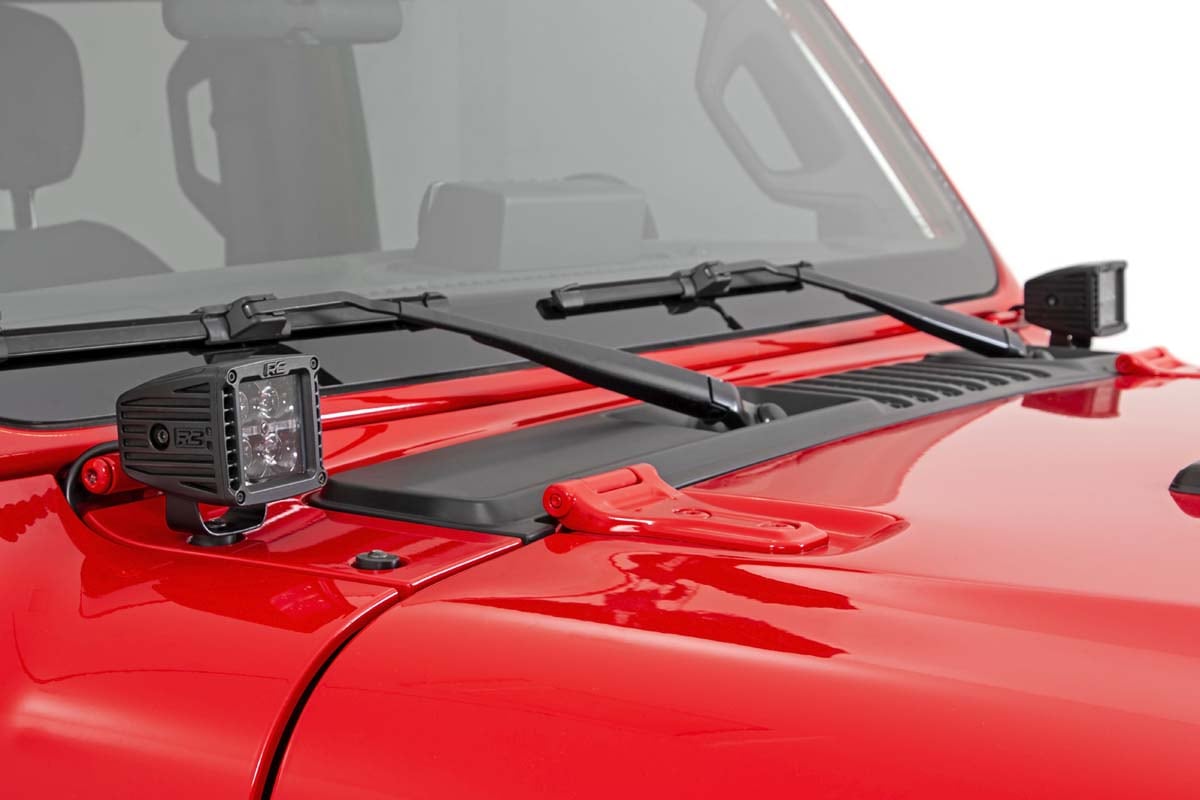 LED Light Kit | Cowl Mount | 2" Black Pair | Amber DRL | Jeep Gladiator JT/Wrangler JL (18-26) - Image 2