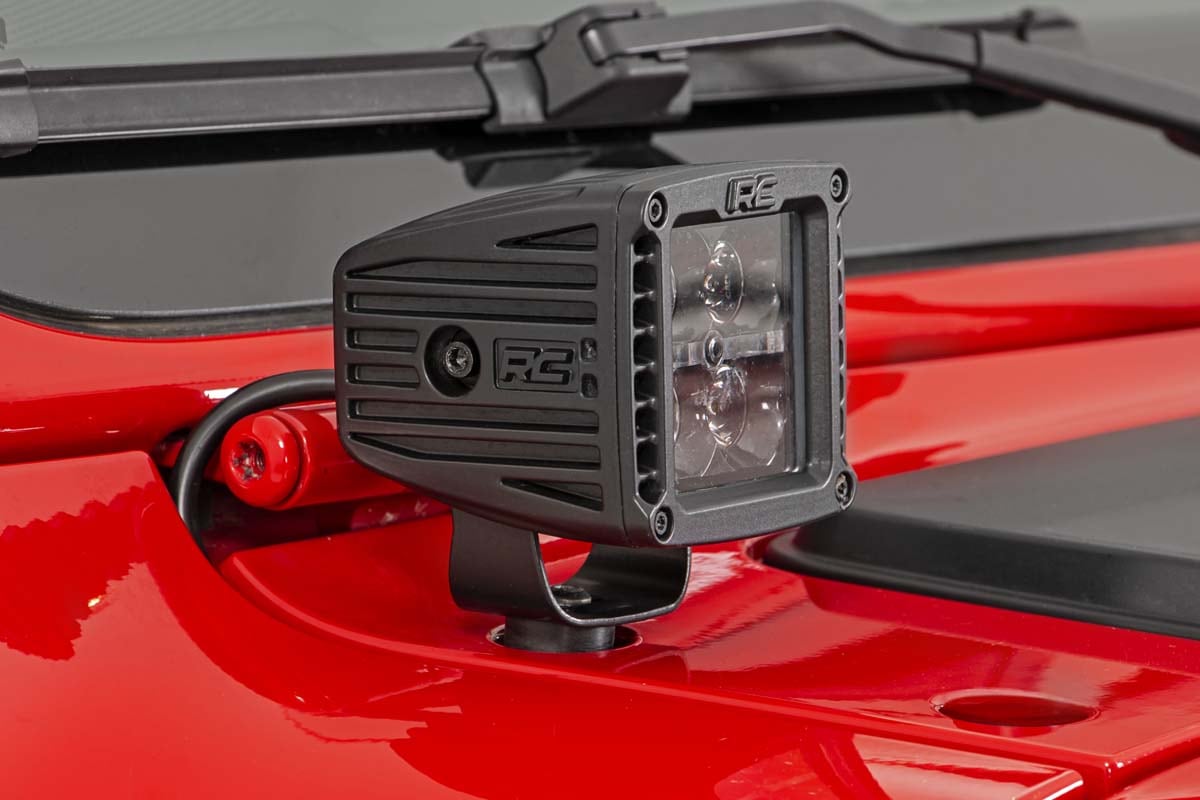 LED Light Kit | Cowl Mount | 2" Black Pair | Amber DRL | Jeep Gladiator JT/Wrangler JL (18-26) - Image 3