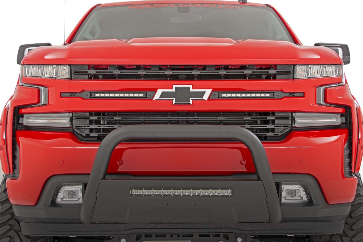 LED Light Kit | Grille Mount | 10" Black Slimline Pair | Chevy Silverado 1500 (19-22) - Image 3