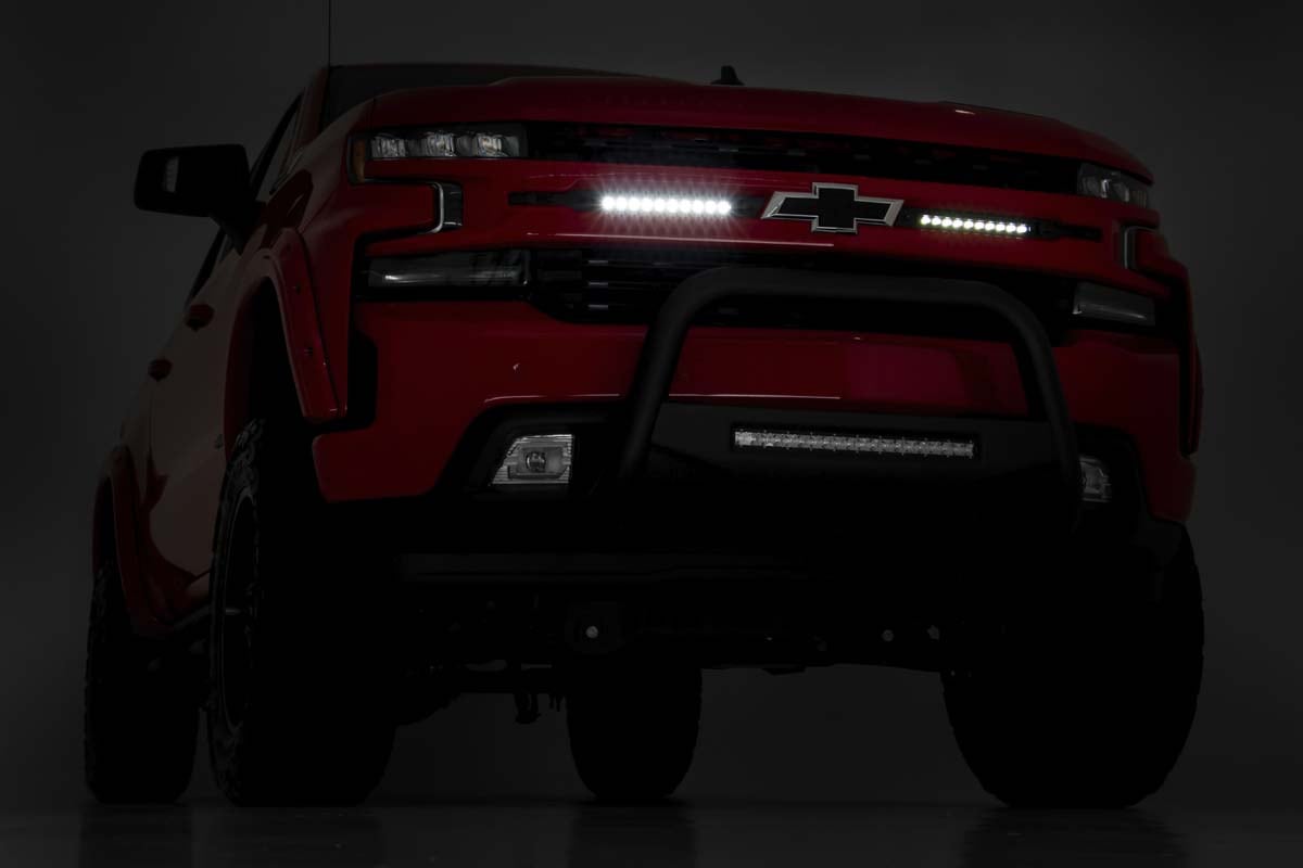 LED Light Kit | Grille Mount | 10" Chrome Slimline Pair | Chevy Silverado 1500 (19-22) - Image 5