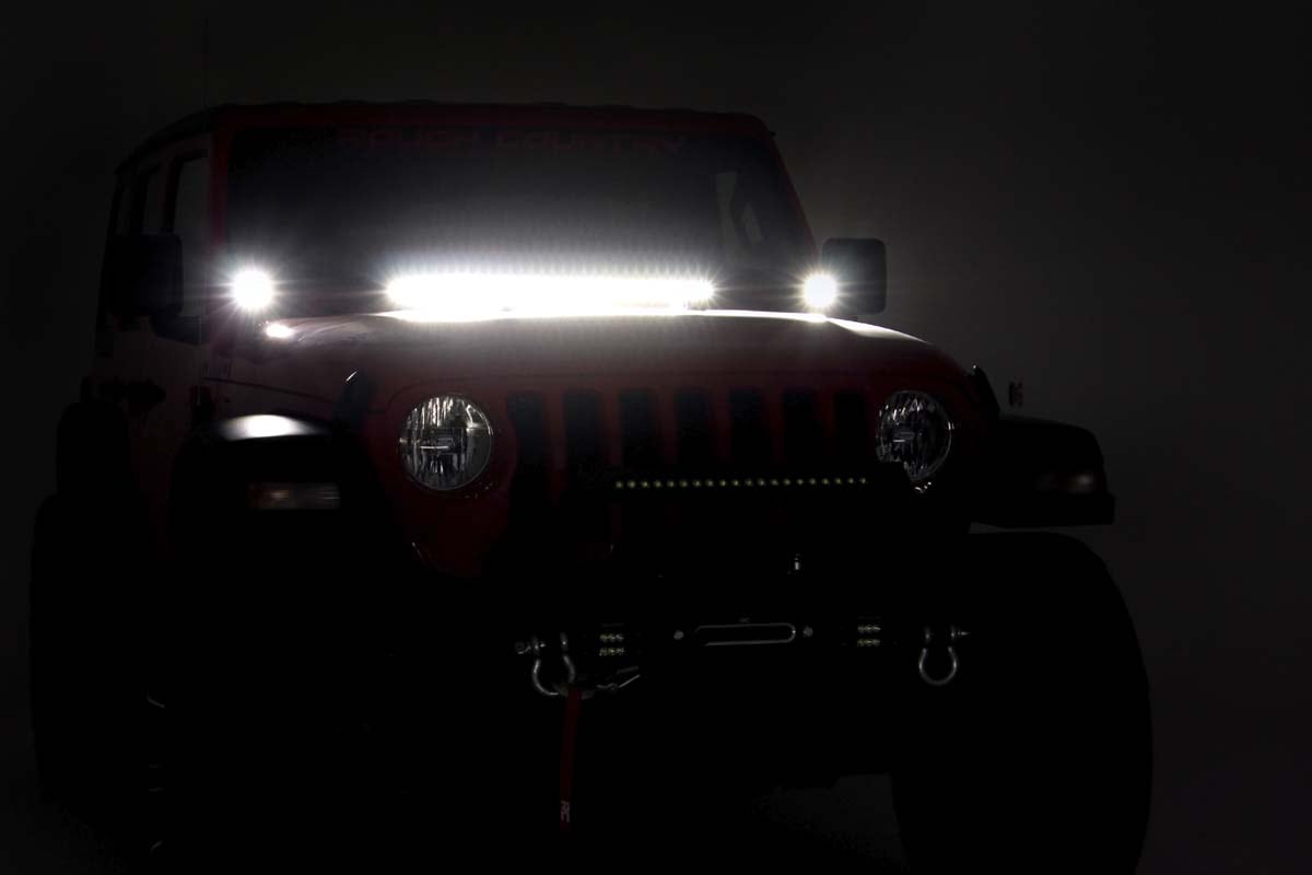 LED Light Kit | Cowl Mount | 2" Black Pair | Amber DRL | Jeep Gladiator JT/Wrangler JL (18-26) - Image 4