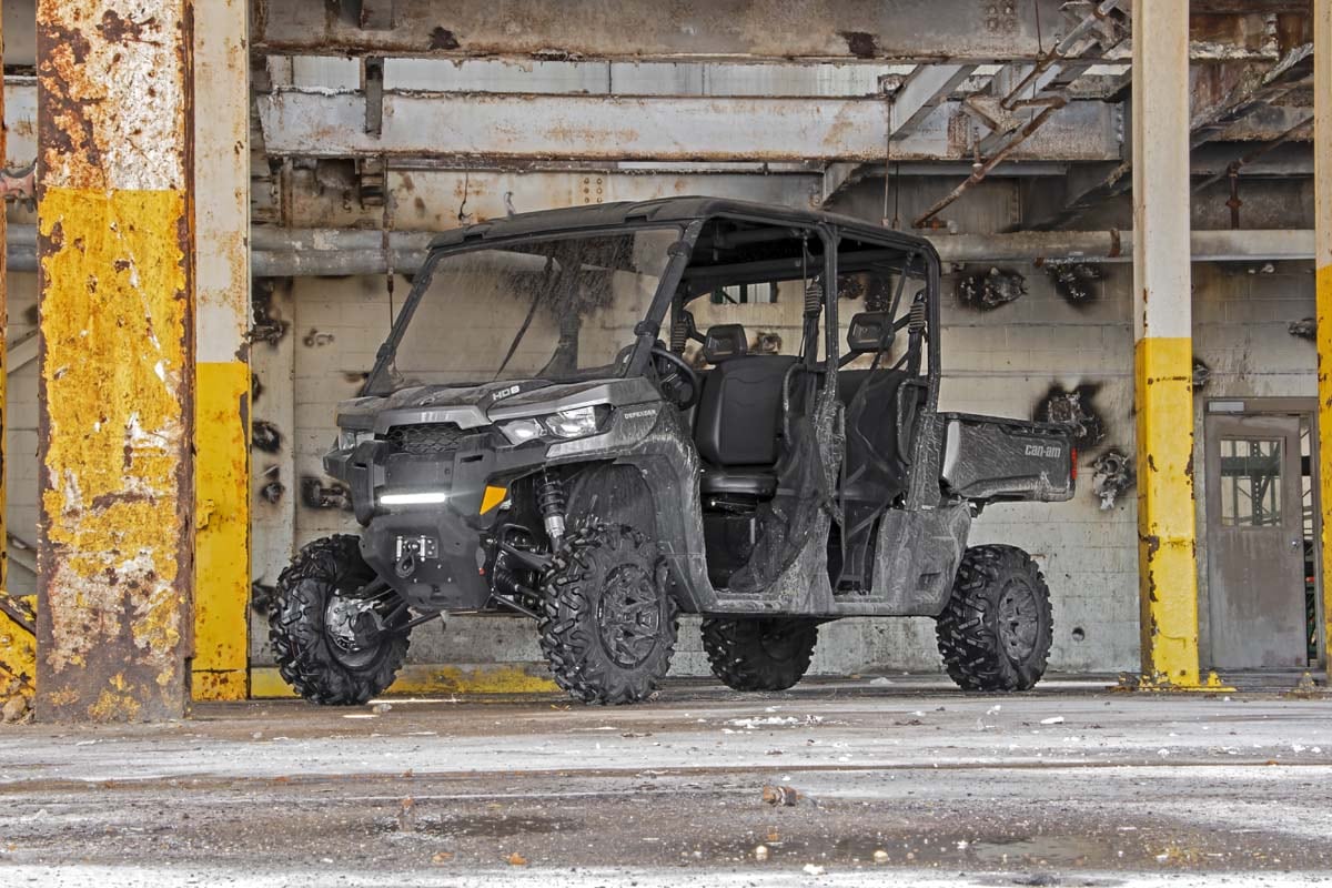 LED Light | Bumper Mount | 12" Black Single Row | Can-Am Defender HD 8/HD 9/HD 10 - Image 4