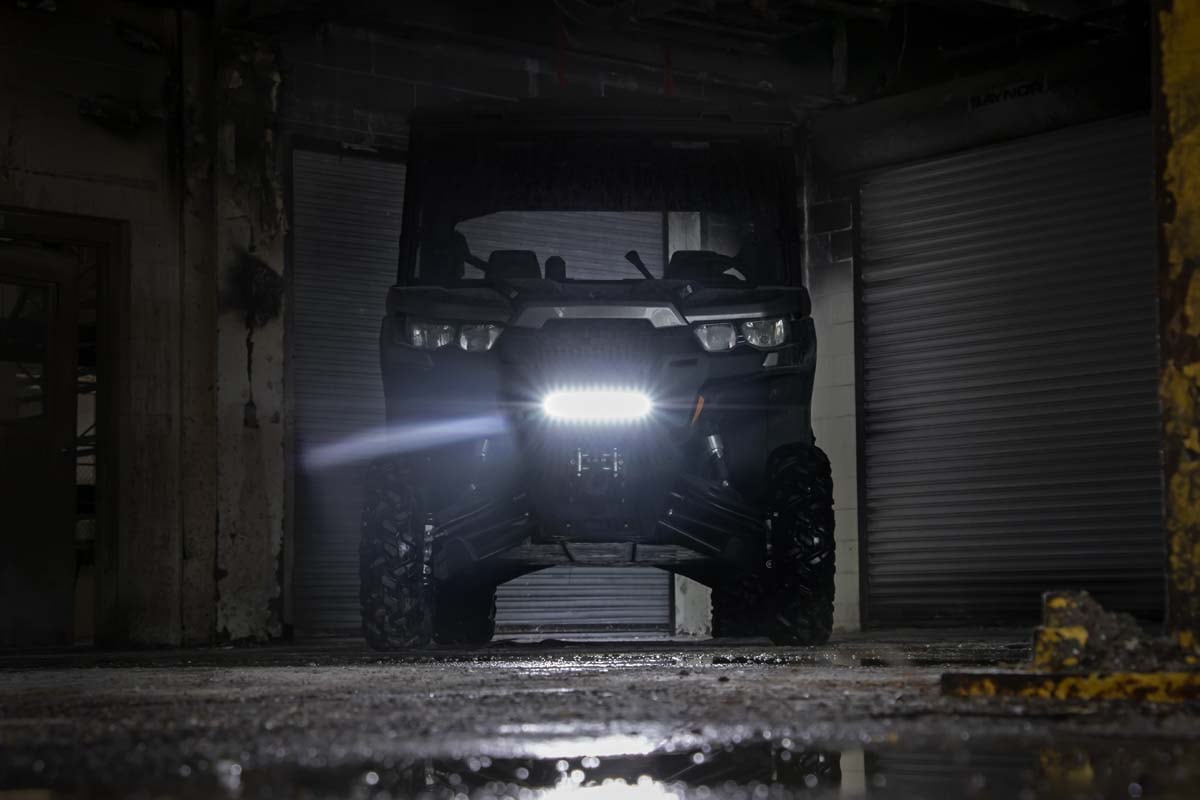 LED Light | Bumper Mount | 12" Black Single Row | Can-Am Defender HD 8/HD 9/HD 10 - Image 6