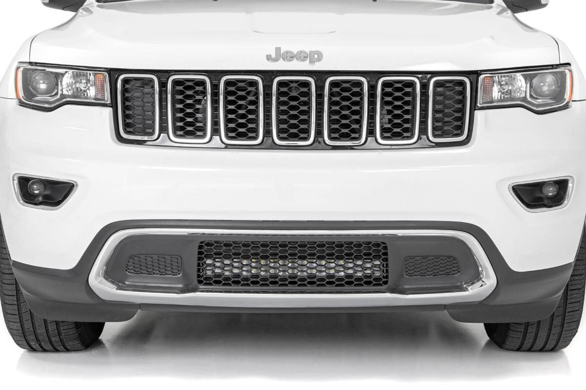 LED Light Kit | Bumper Mount | 20" Black Dual Row | White DRL | Jeep Grand Cherokee WK2 (11-20) - Image 3