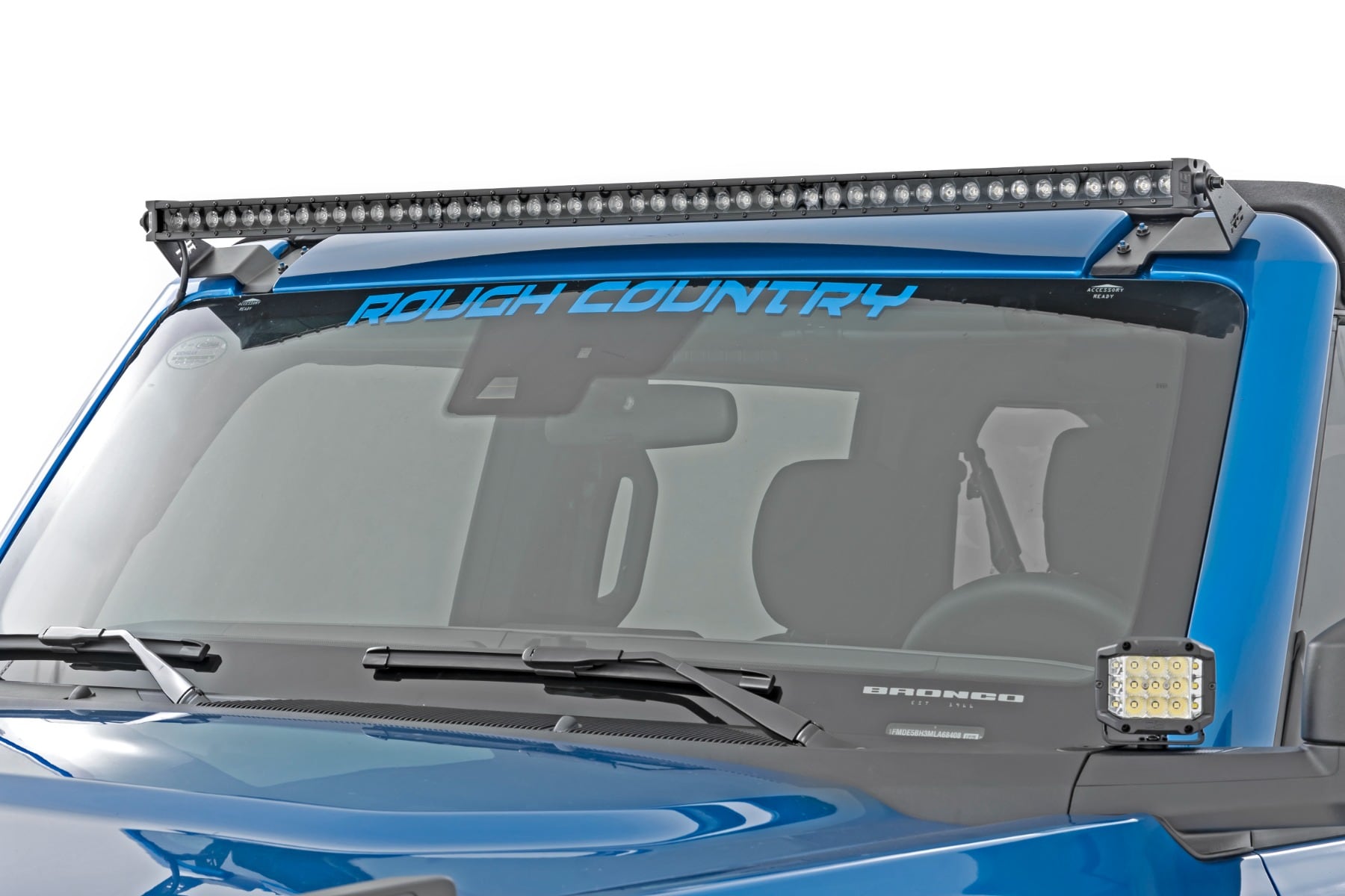 LED Light Kit | Upper Windshield | 50" Black Single Row | Ford Bronco (21-26) - Image 2
