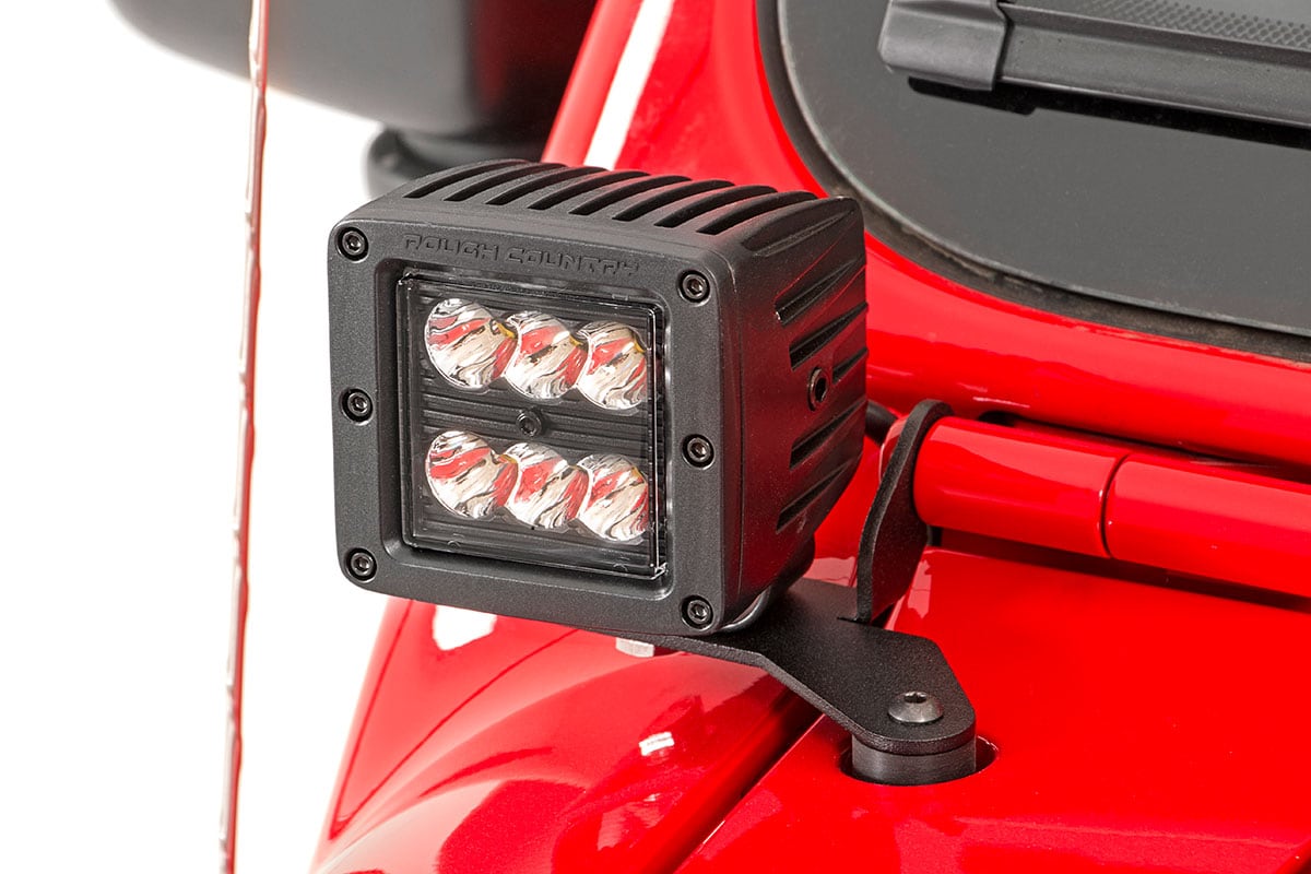 LED Light Kit | Hinge Mount | 2" Black Pair | Amber DRL | Jeep Gladiator JT/Wrangler JL (18-26) - Image 2