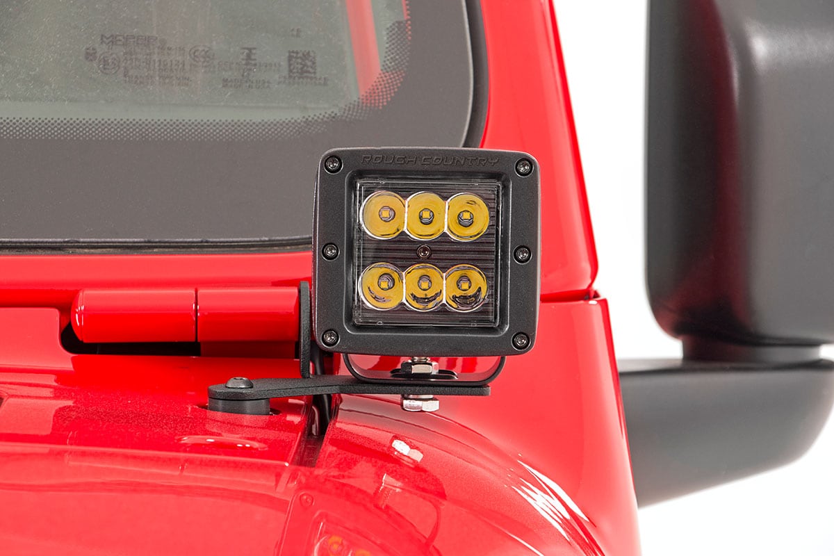 LED Light Kit | Hinge Mount | 2" Black Pair | White DRL | Jeep Gladiator JT/Wrangler JL (18-26) - Image 3