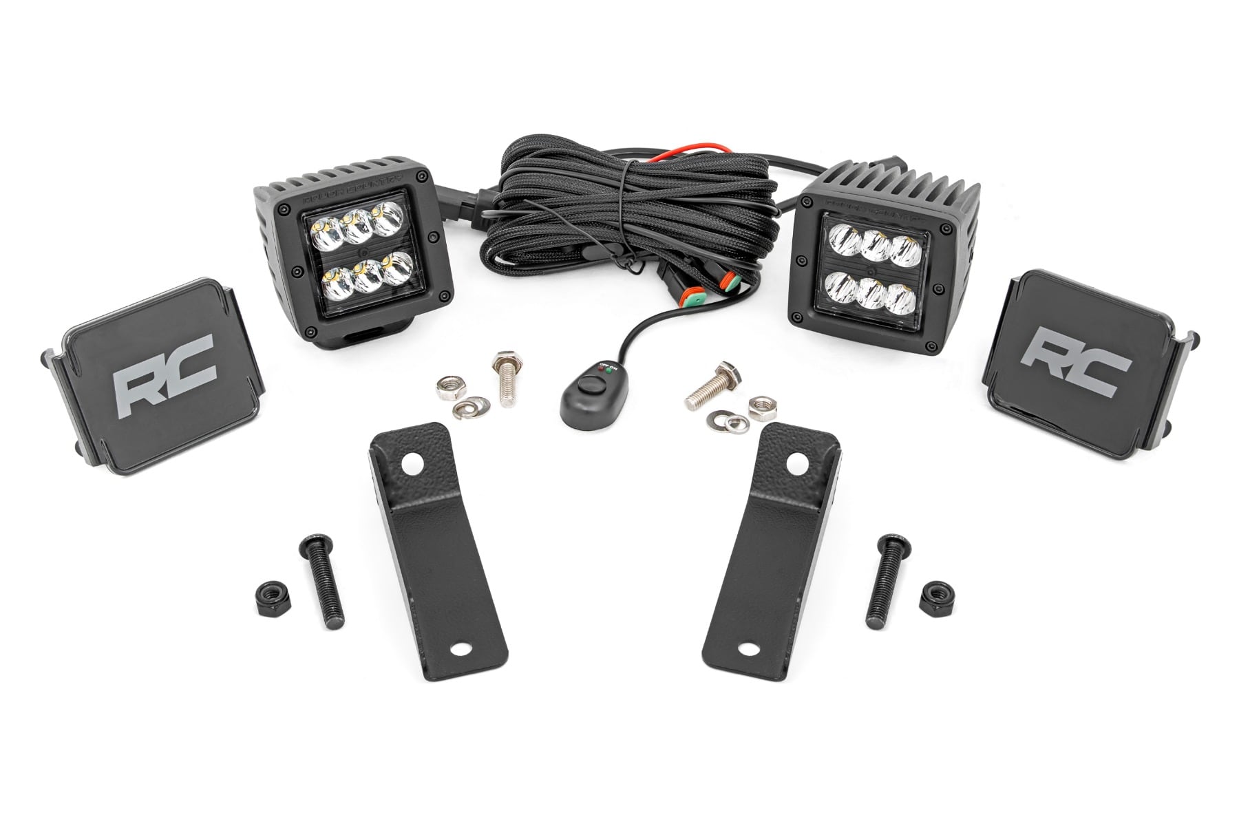 LED Light Kit | Rear Mount | 2" Black Pair | Spot | Can-Am Maverick Sport 1000R