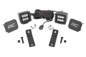LED Light Kit | Rear Mount | 2" Black Pair | Flood | Can-Am Maverick Sport 1000R