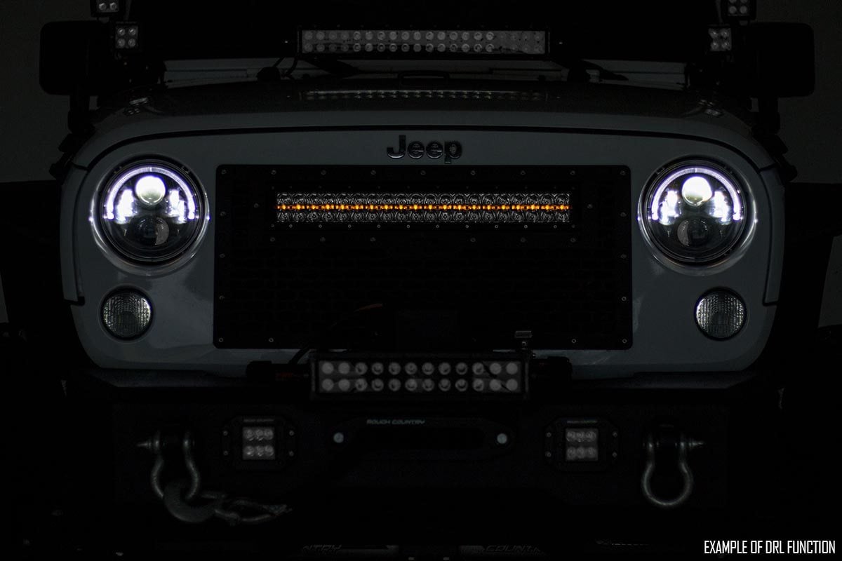 12 Inch Black Series LED Light Bar | Single Row | Amber DRL - Image 4