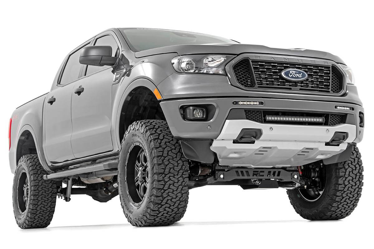 LED Light Kit | Bumper Mount | 20" Black Single Row | Ford Ranger (19-23) - Image 3