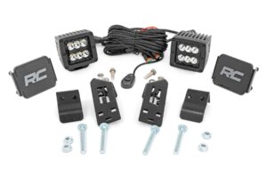 LED Light Kit | "A" Pillar Mount | 2" Black Pair | Spot | Polaris RZR PRO XP