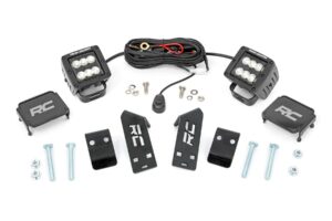 LED Light Kit | "A" Pillar Mount | 2" Black Pair | Spot | Polaris RZR PRO XP