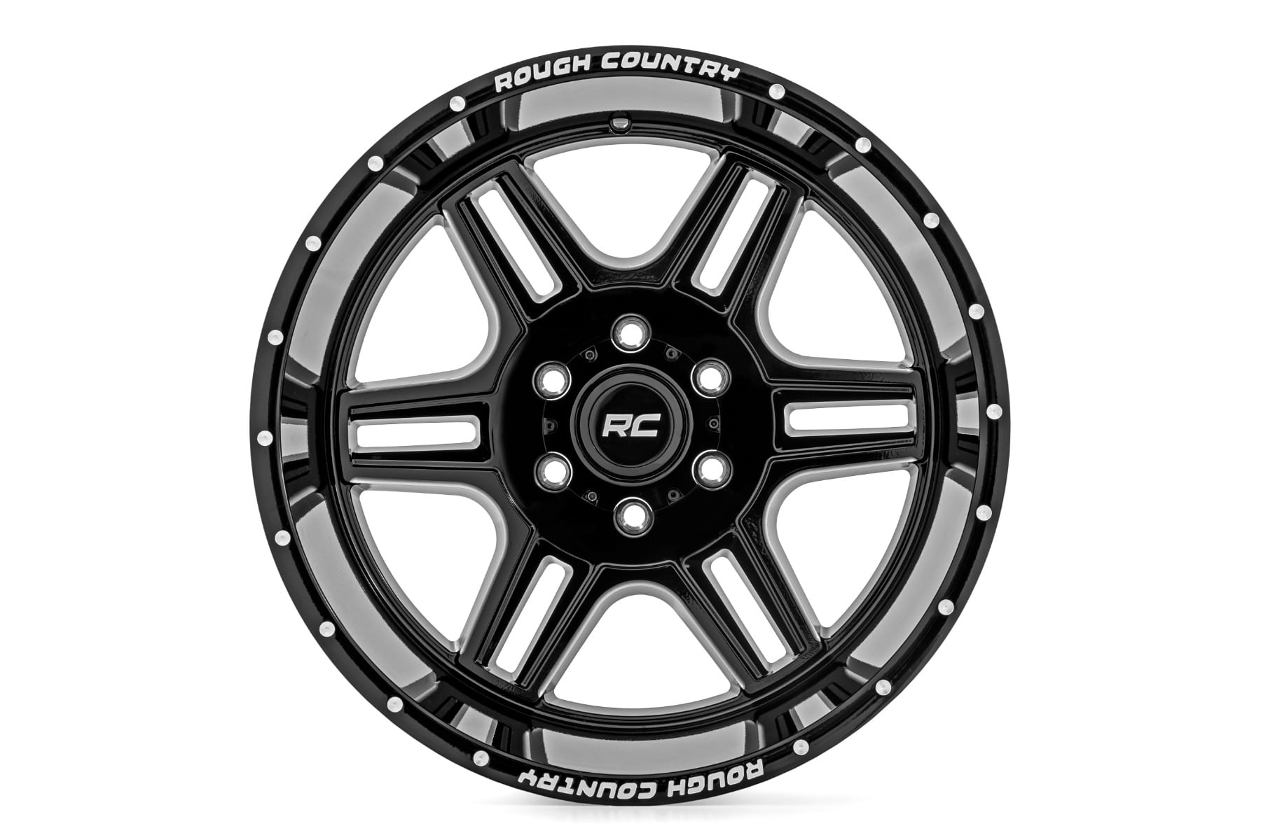 Rough Country 92 Series Wheel | Machined One-Piece | Gloss Black | 18x9 | 6x5.5 | +18mm - Image 3
