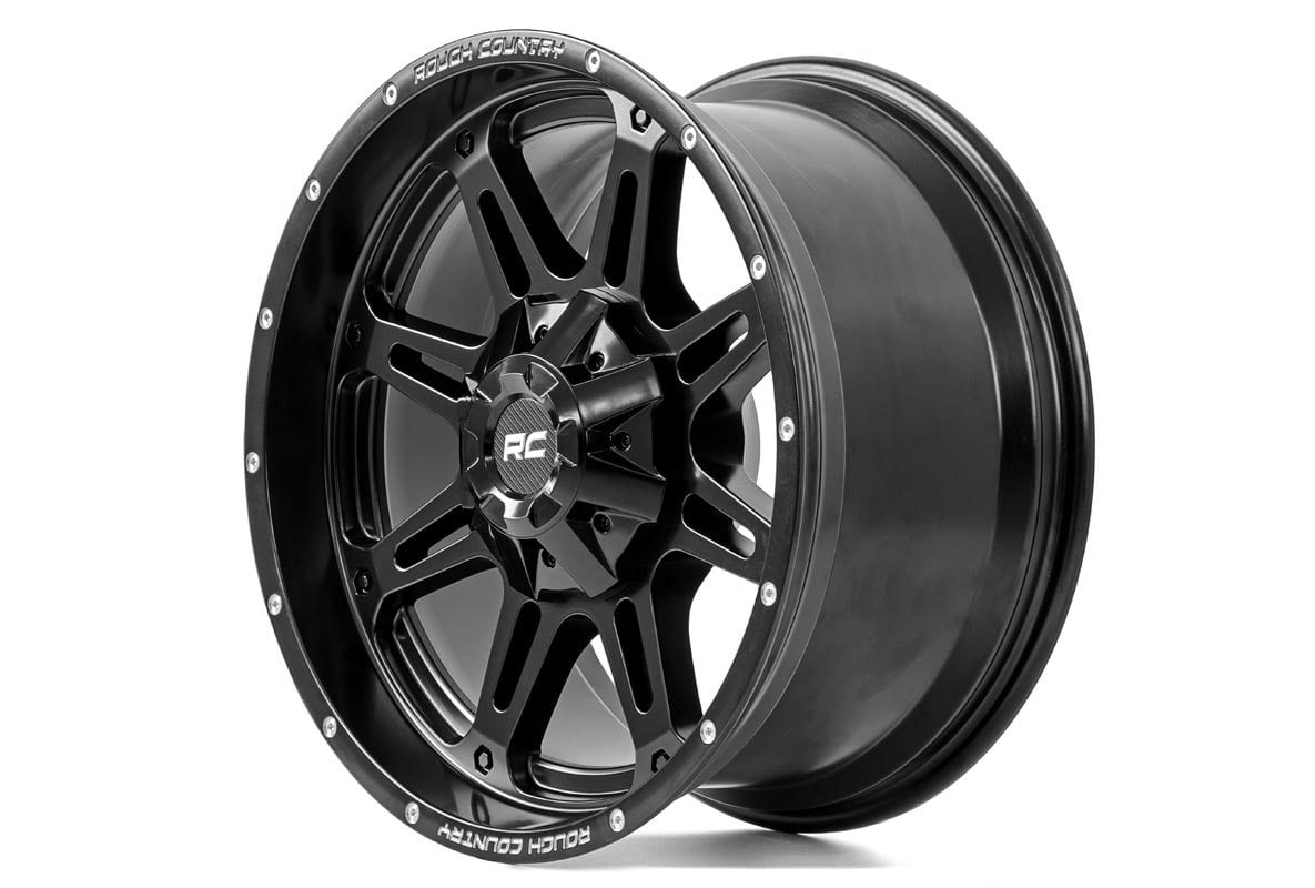 Rough Country 94 Series Wheel | One-Piece | Matte Black | 20x10 | 8x6.5 | -18mm - Image 3