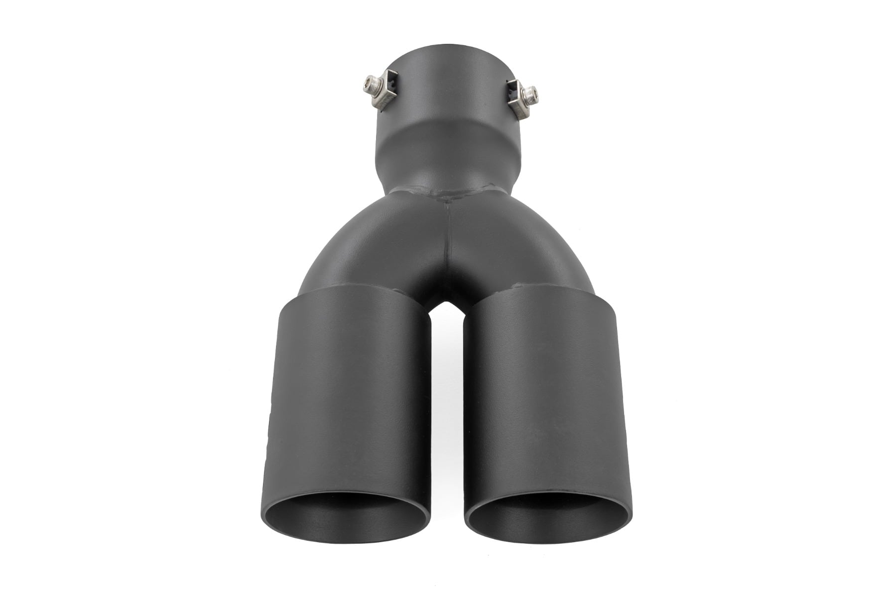 Exhaust Tip | Black | Red RC Logo | 2.5-3 Inch Pipe Single Inlet | Dual Outlet - Image 4