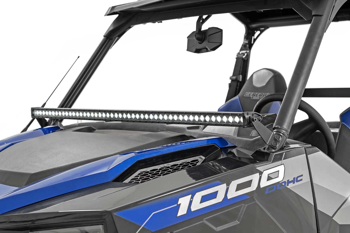 LED Light Kit | Lower Windshield | 50" Black Single Row | Polaris General XP 4 1000 - Image 3
