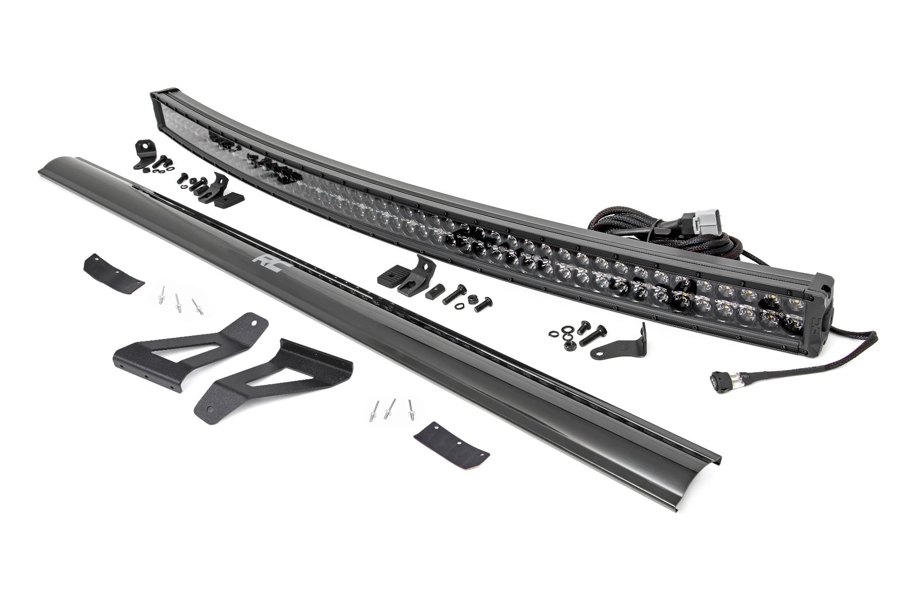 LED Light Kit | Windshield Mount | 50" BLK Dual Row | White DRL | Jeep Cherokee XJ (84-01)