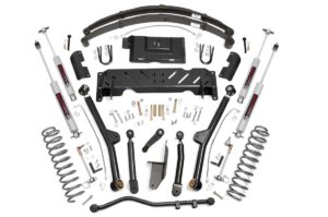 4.5 Inch Lift Kit | Long Arm | RR Leafs | NP242 | Jeep Cherokee XJ 4WD (84-01)