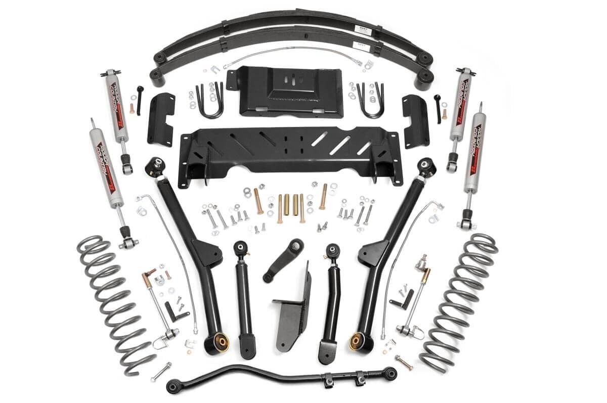 4.5 Inch Lift Kit | Long Arm | RR Leafs | NP242 | Jeep Cherokee XJ 4WD (84-01) - Image 2